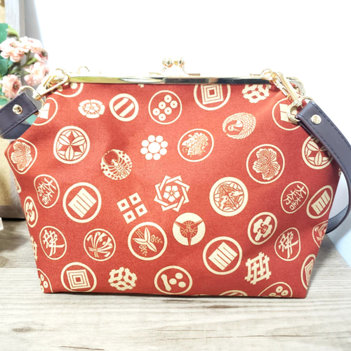 ハンドメイド お馬さんがま口スマホショルダーバッグ 栗毛 割引