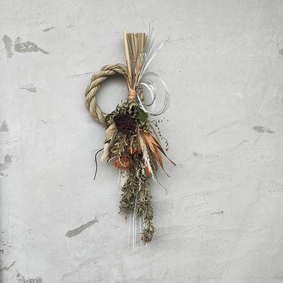 しめ縄スワッグ　専用 2025 2way しめ縄飾り ドライフラワー スワッグ しめ縄