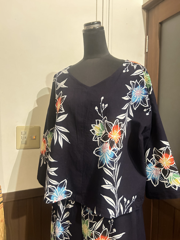 浴衣リメイク Vネックセットアップ セットアップ 夢想庵 通販 18168270  