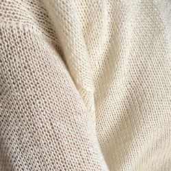 麻綿のカーディガン　オフホワイト　程よい透け感　春夏秋用 5枚目の画像