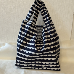 ミナペルホネン*生地使用*パニーニバッグ風トートバッグ*sky flower