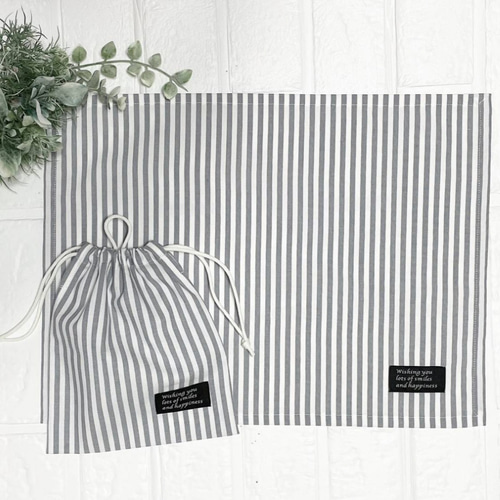 ハンドメイド チェリーブロッサム ランチョンマット&給食袋 ハンドメイド チェリーブロッサム ランチョンマット&給食袋