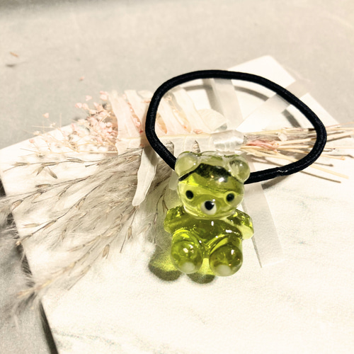 ハンドメイド くまさんレジンのヘアゴム ヘアゴム Handmade shop ふく