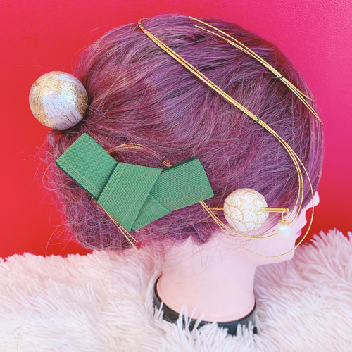 髪飾り(和装)135 畳のへりリボン 