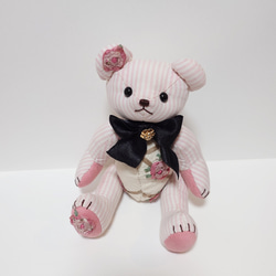 ラティニティモヘア アプリコット テディベア 19cm ぬいぐるみ yukumao