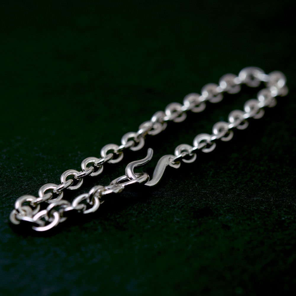 ◆サイズ選択受注　シルバーチェーンブレスレット/ シンプルシリーズ /Silver