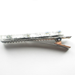 ギンギラナイトの夜は、とてもホッとでクォーツだからどうか終わらないでほしい♪<創作ヘアクリップ>HC079 4枚目の画像