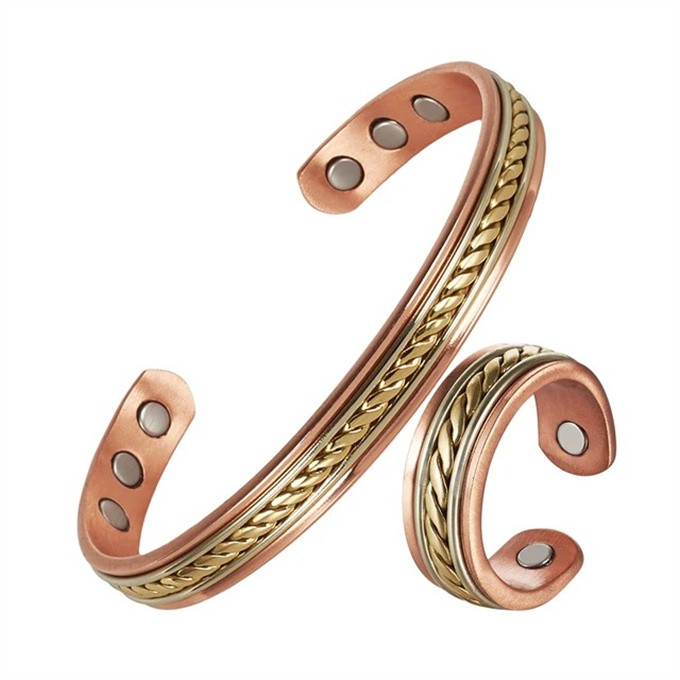 純 ブレスレット 指輪リング 電磁波対策 バングル 純銅磁気ブレスレット 痛みの軽減 免疫力向上 関節炎 SSP020