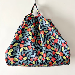 ピザボックスが入るエコバッグ/garden:navy 9枚目の画像