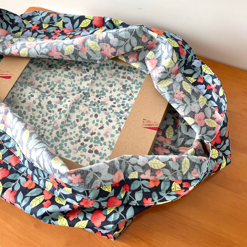 ピザボックスが入るエコバッグ/garden:navy エコバッグ・サブバッグ