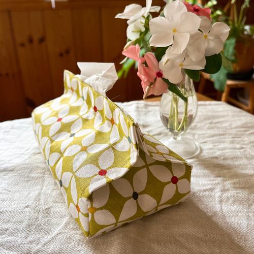 ☆   ボックスティッシュケース　北欧柄　ハンドメイド 北欧風柄がかわいいティッシュボックスカバー♪ その他インテリア雑貨