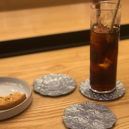 フラワーコースター 桜・菊・牡丹 アルミ製 その他キッチン小物 竹中