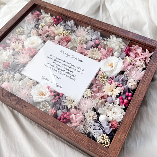 23様用 ♡ ウェディング 結婚証明書 リングピロー ウエディングA-25