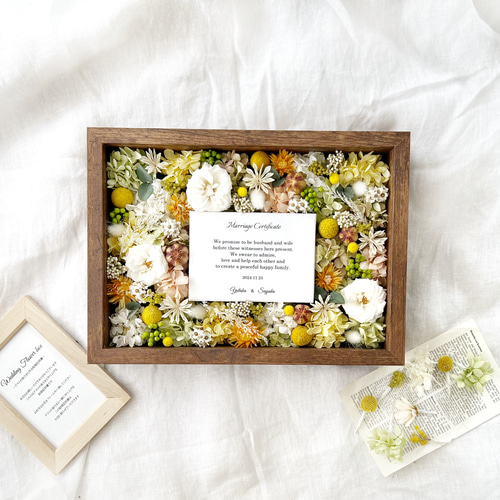 ゲスト参加型 結婚証明書 写真も飾れる リングピロー 80本セット（希望