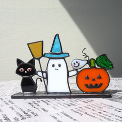 カボチャからお化けちゃん&黒猫 ハロウィン☆黒猫お化けちゃん