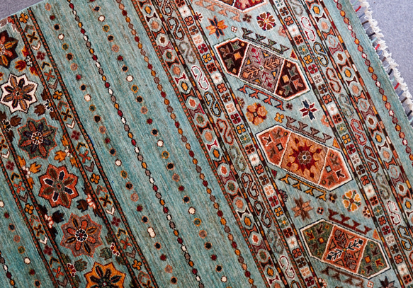 210×153cｍ アフガニスタン ガズニーウール 手織り絨毯 ペルシャ 210×153cｍ アフガニスタン