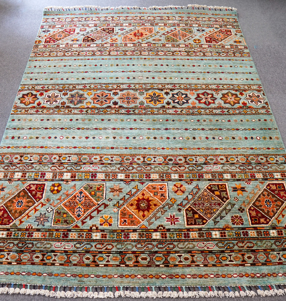 210×153cｍ アフガニスタン ガズニーウール 手織り絨毯 ペルシャ 210×153cｍ アフガニスタン