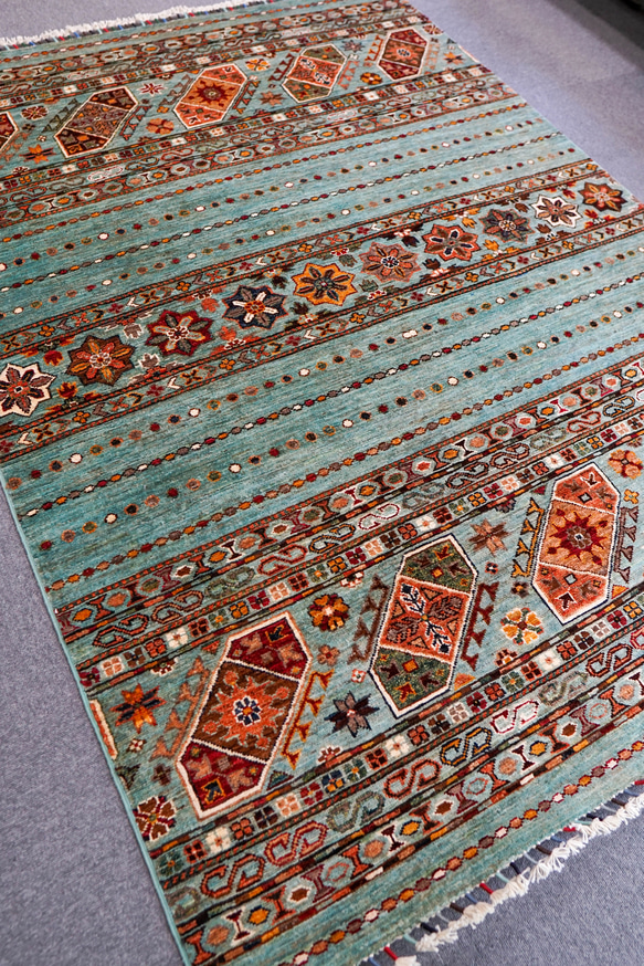 210×153cｍ アフガニスタン ガズニーウール 手織り絨毯 ペルシャ 210×153cｍ アフガニスタン