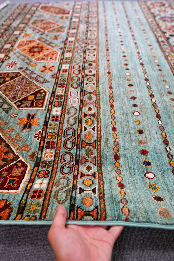 210×153cｍ アフガニスタン ガズニーウール 手織り絨毯 ペルシャ 210×153cｍ アフガニスタン