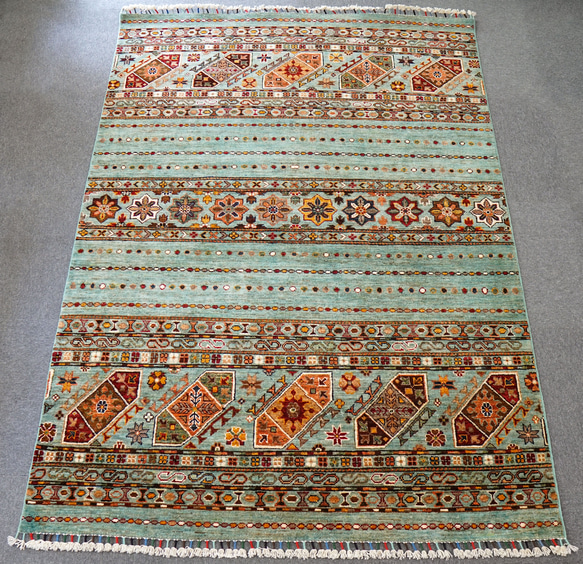 210×153cｍ アフガニスタン ガズニーウール 手織り絨毯 ペルシャ 210×153cｍ アフガニスタン