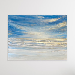 By the Sea 抽象画 (F6)/北欧/モダン/青/ブルー/空/波/海