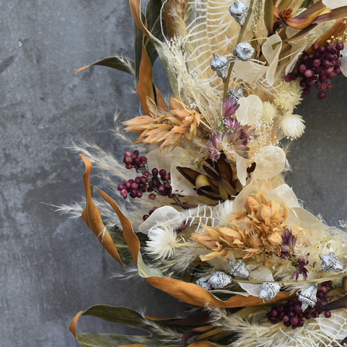 パンパスグラスリースグレビレア秋冬