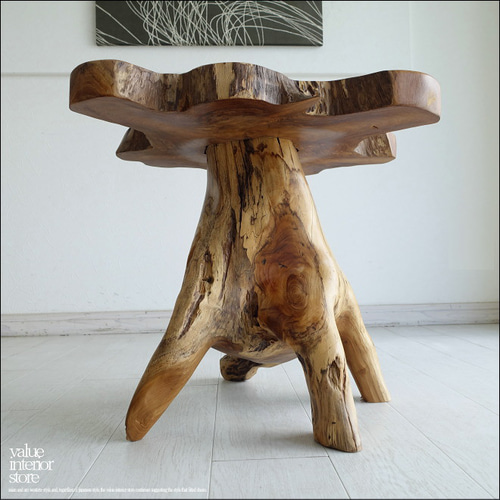 一枚板 無垢材 プリミティブサイドテーブルWN10 カフェテーブル