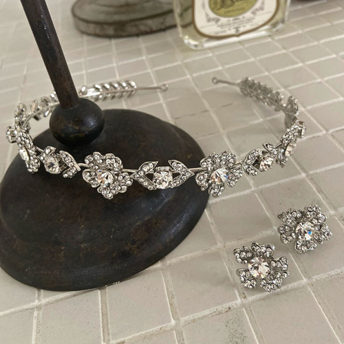 Love Tiara ブロッサムカチューシャ　ピアスセット ブロッサムカチューシャ＆イヤリング／ピアスセット 通信販売