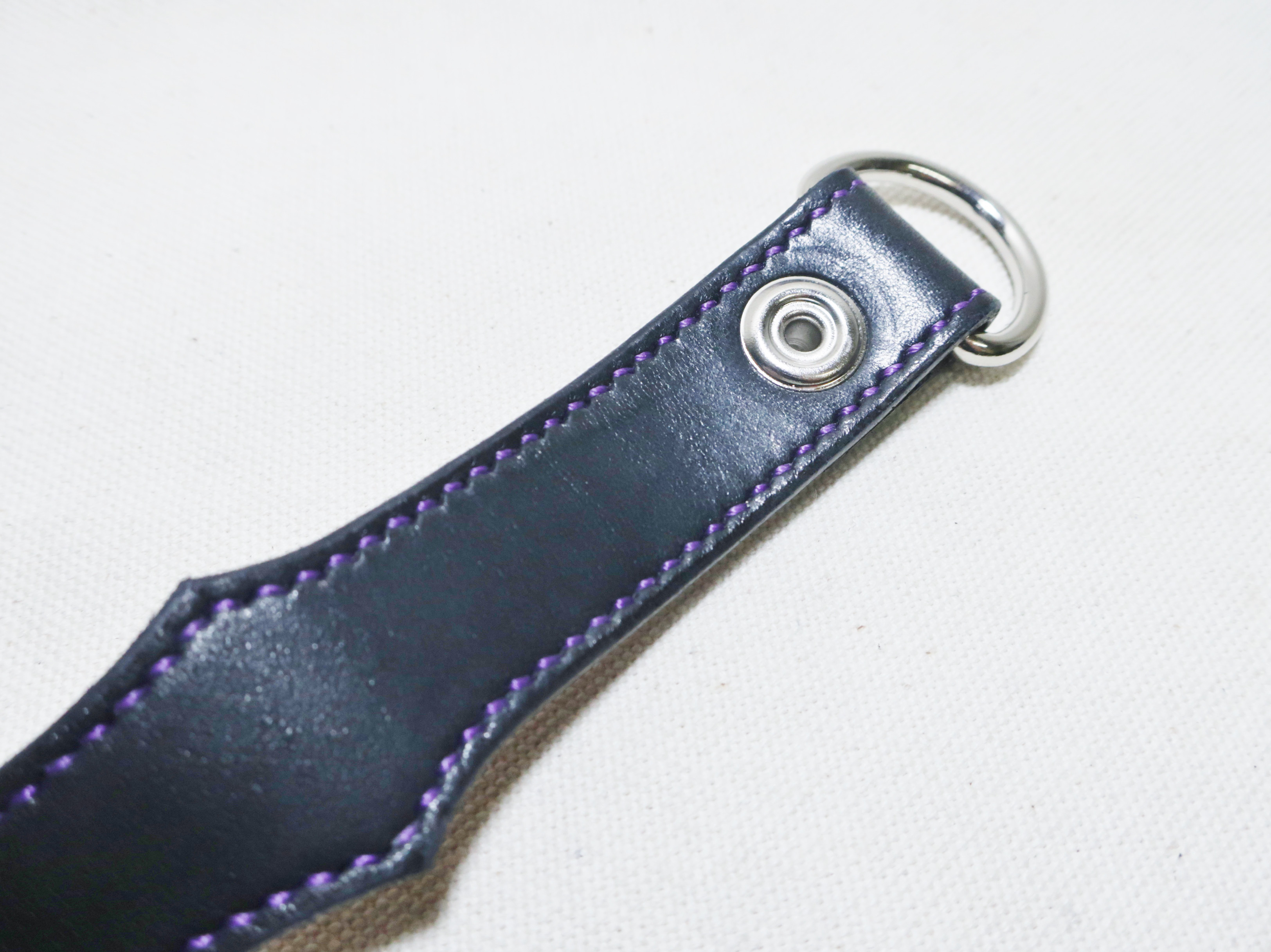 スタッズキーループ サドルレザー レザークラフト 革小物 ベルトキーループ キーリング 手縫 限定品 新品未使用