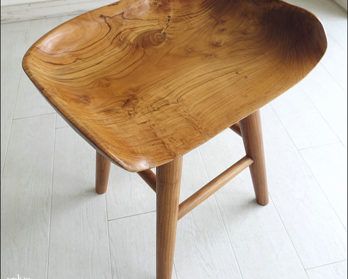 無垢材 プリミティブスツール チーク無垢材 チェアPriv-low04 スツール 椅子 プリミティブ