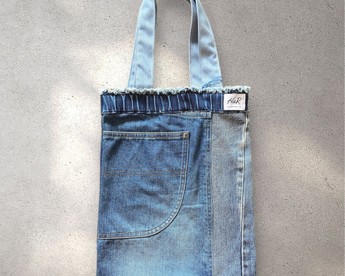 544　na2Ｇジャンリメイク トートバッグ 4 2way tote bag （Gジャンを使ったリメイクバッグ） - YouTube
