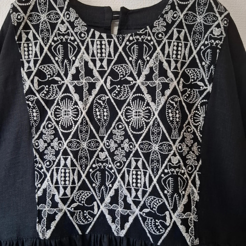 リネン ワンピース フォーマル 刺繍 ワンピース toimême 通販