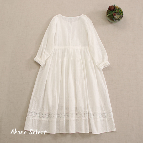 美品✨トリーバーチ　シャツワンピース　レース　刺繍 在庫のみ】☆刺繍ワンピース☆可愛いレース重ね着│ナイトドレス│森