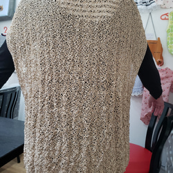 シルク混のシェットランドレース編みのベスト 4枚目の画像