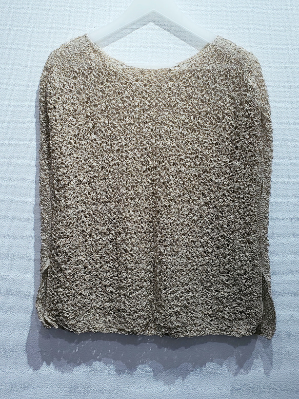 シルク混のシェットランドレース編みのベスト 5枚目の画像