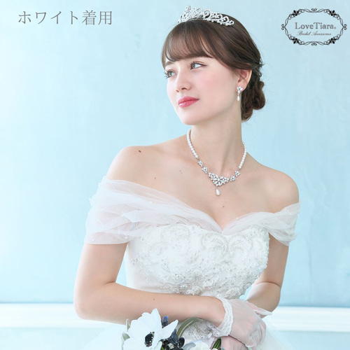 クラシカルパールネックレス&イヤリング/ピアス PN-28|結婚式