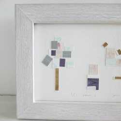 デザインアート・銅版画コラージュ・抽象画「room ⅱ」木製額入(卓上・壁掛け)インテリアアクセサリー 4枚目の画像