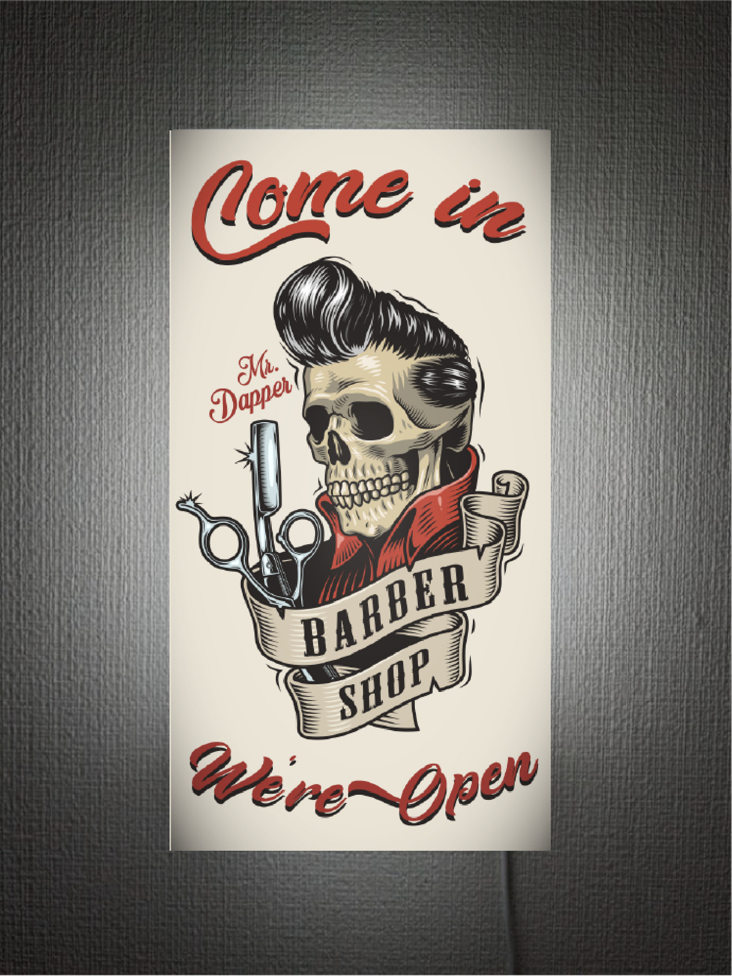 【オーダー無料】バーバーショップ 理容室 ロカビリー ヘアーサロン 床屋 散髪屋 壁掛け 看板 置物 雑貨 ライトBOX