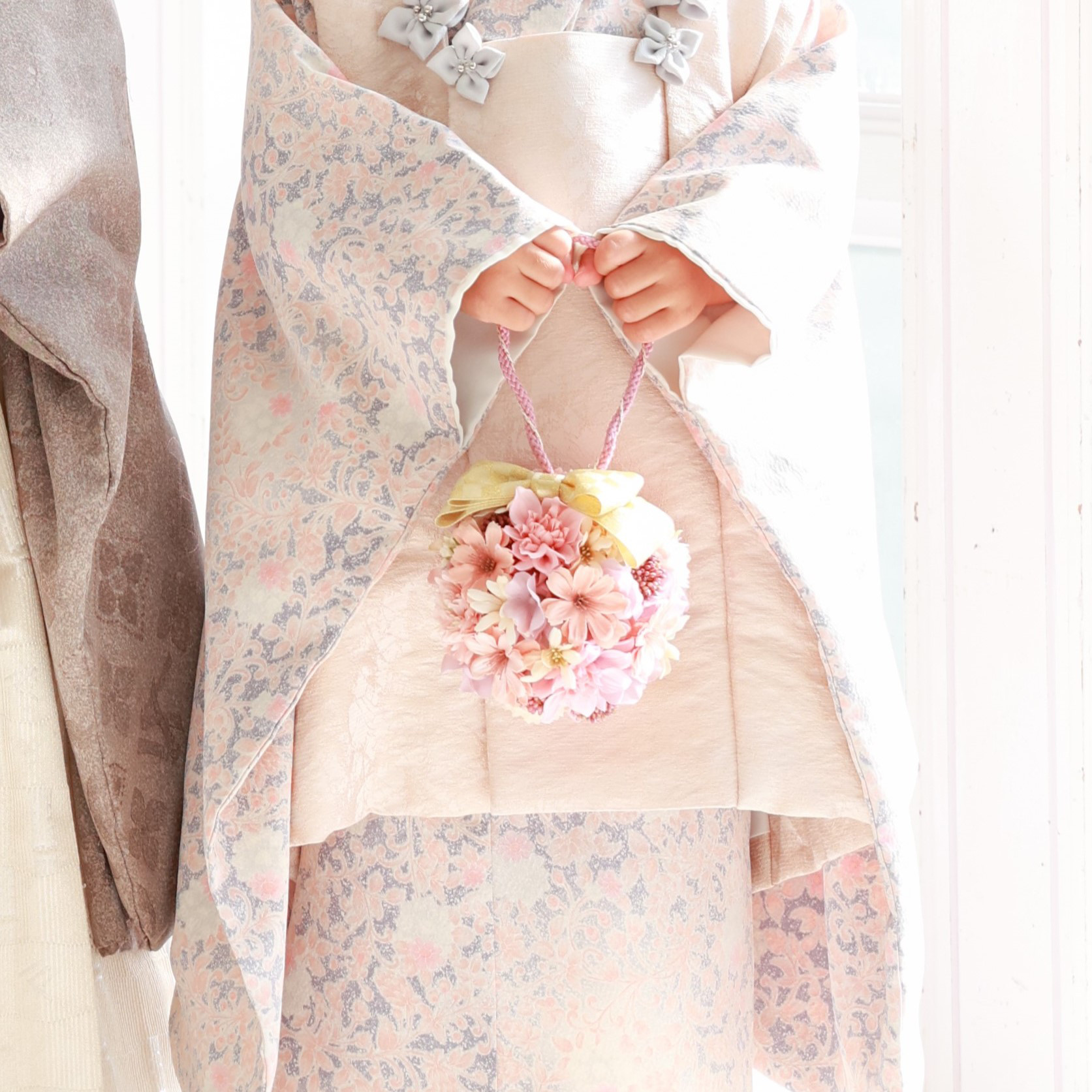 ❁てまりぶ～け　P❁　ひな祭り　七五三　753　前撮り　フォトアイテム　ハーフ成人式　ボールブーケ　和装　和装小物　3歳