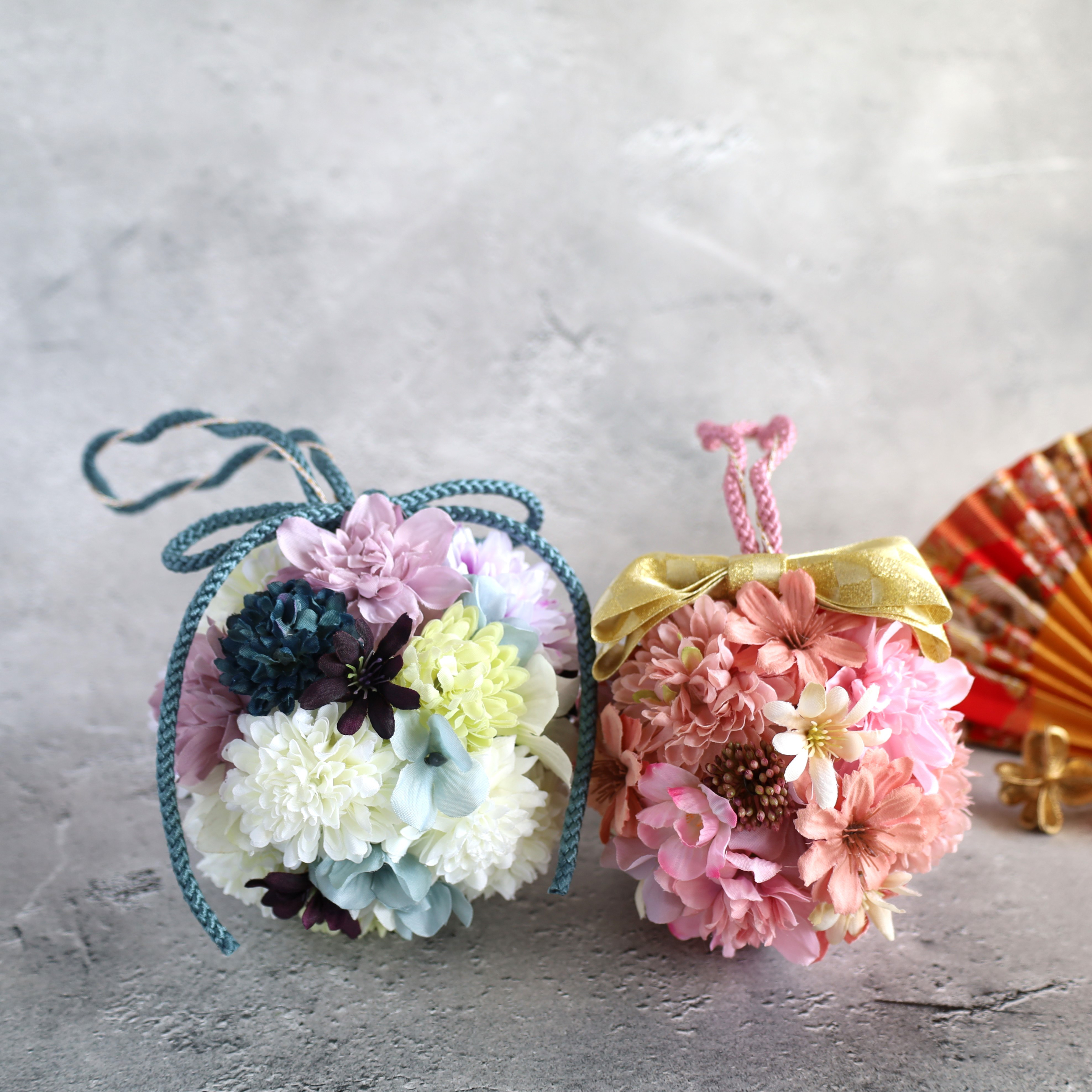 ❁てまりぶ～け　P❁　ひな祭り　七五三　753　前撮り　フォトアイテム　ハーフ成人式　ボールブーケ　和装　和装小物　3歳