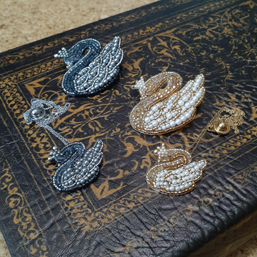 白鳥の湖』オディール姫(黒鳥)のペンダントトップ＊オート