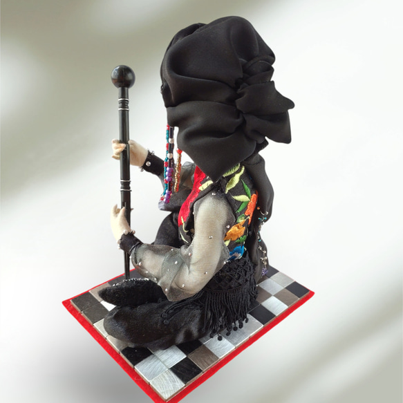 【黒の魔女と名もなき犬】羊毛フェルト　犬　人形　魔女 【黒の魔女と名もなき犬】羊毛フェルト　犬　人形　魔女 T1279409308(9750円)