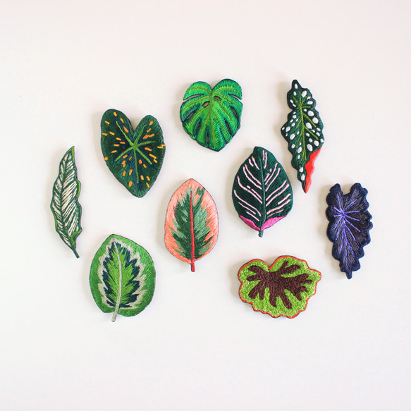 観葉植物の刺繍ブローチ ブローチ Ami 通販 18173088｜Creema