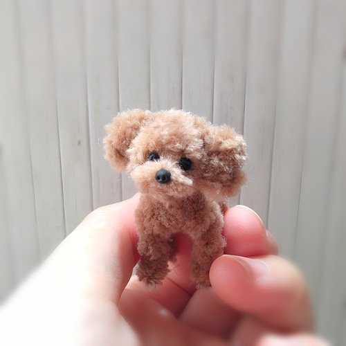 小さいトイプードル（レッド) モールアート ミニチュア その他