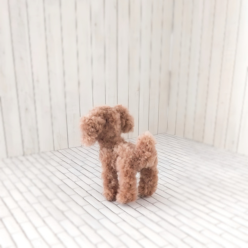 小さいトイプードル（レッド) モールアート ミニチュア その他