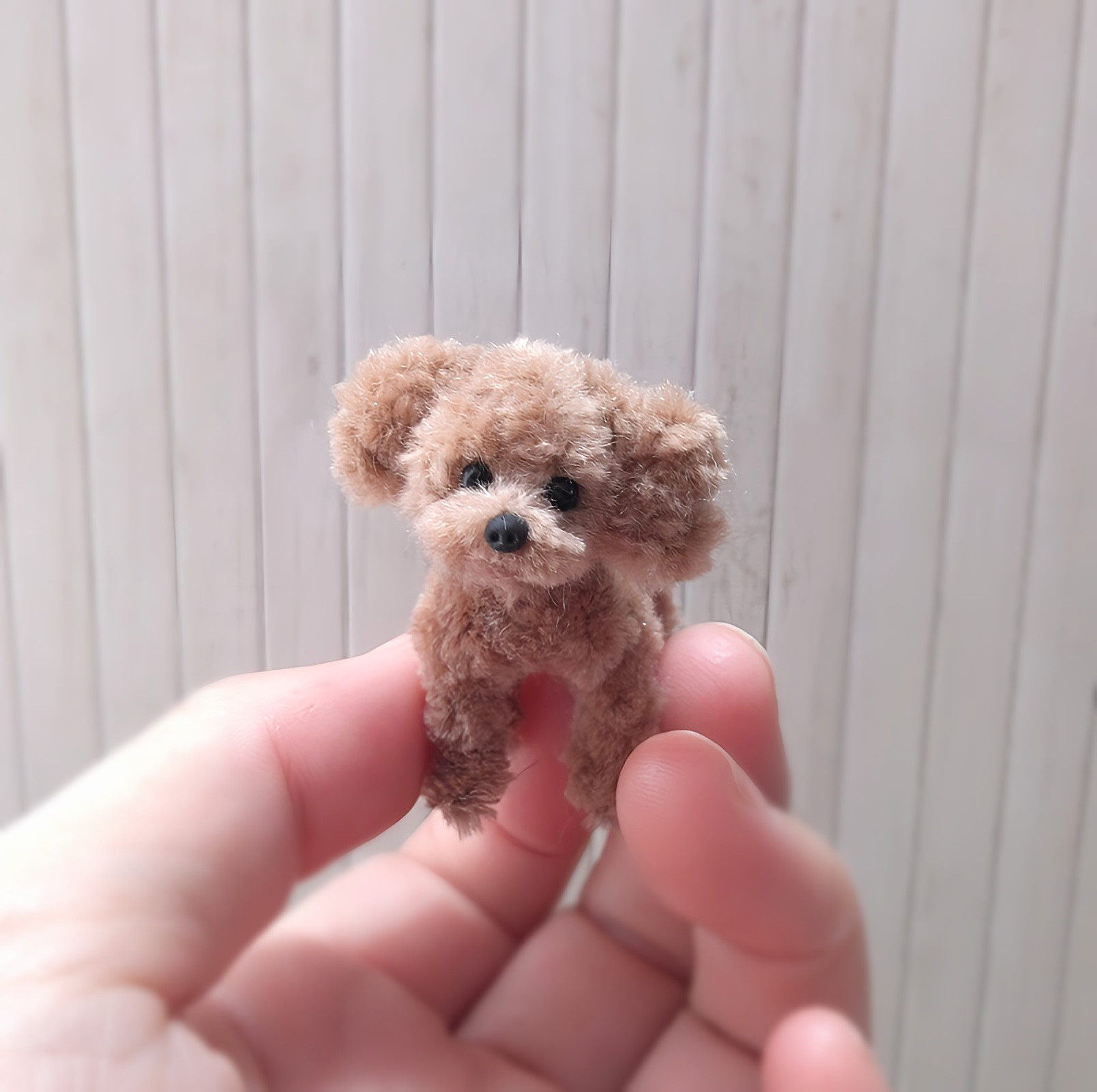 小さいトイプードル（レッド) モールアート ミニチュア その他