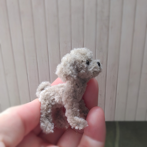 小さいトイプードル（シルバー) ミニチュア モールアート その他