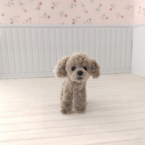 小さいトイプードル（シルバー) ミニチュア モールアート その他