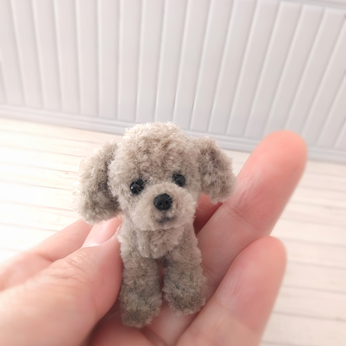 小さいトイプードル（シルバー) ミニチュア モールアート その他
