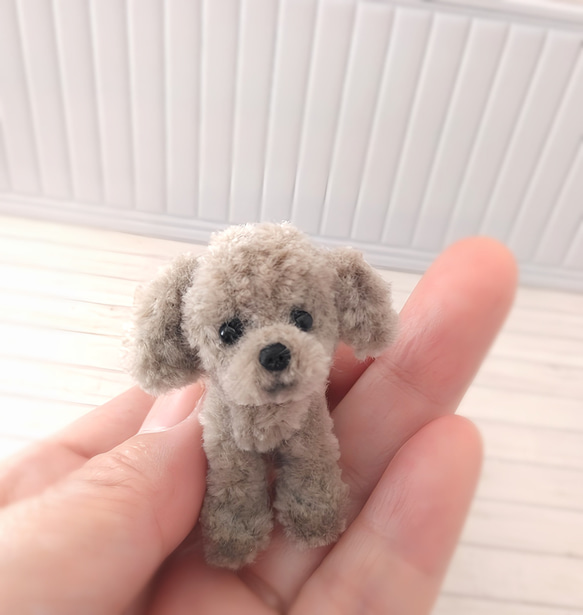 小さいトイプードル（シルバー) ミニチュア モールアート その他